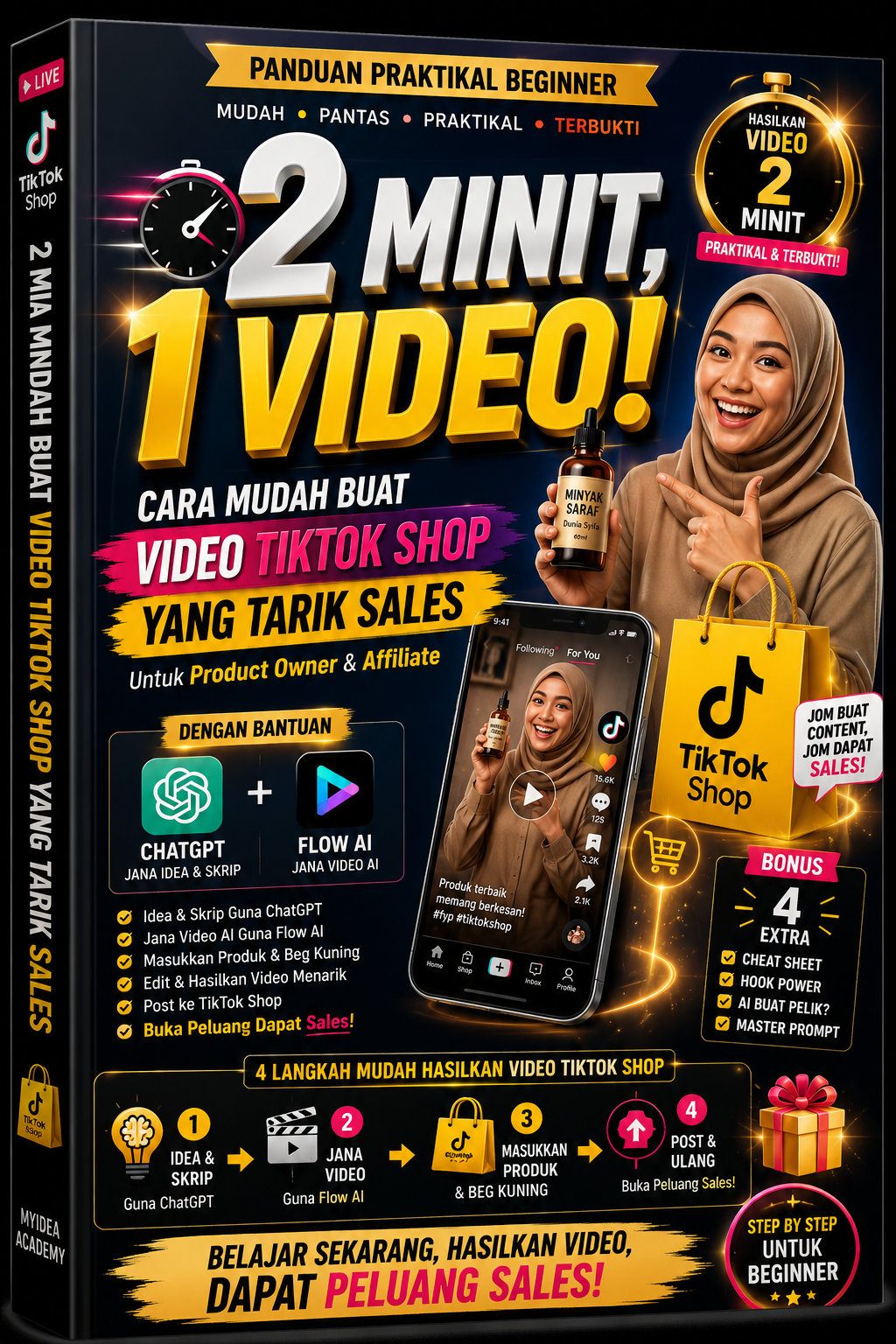 2 Minit 1 Video — Panduan Video TikTok Shop